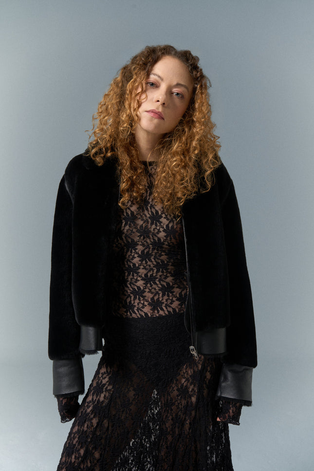 Pica Noir | Fiona Shearling Jacket