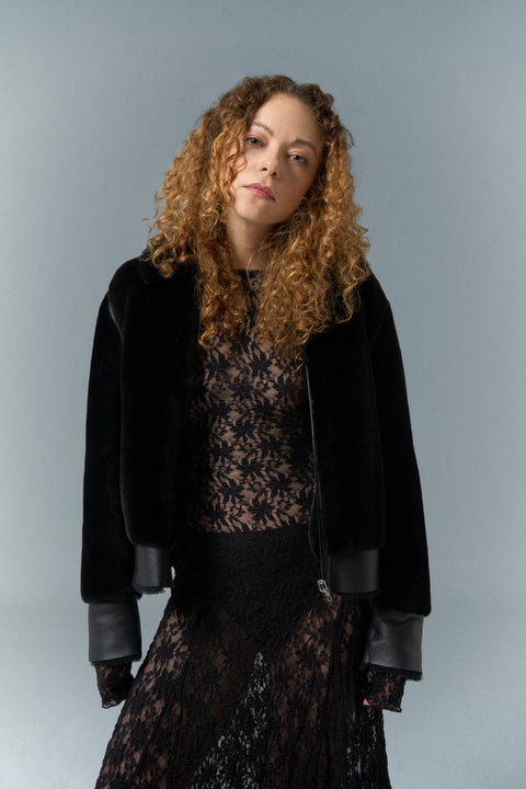 Pica Noir | Fiona Shearling Jacket