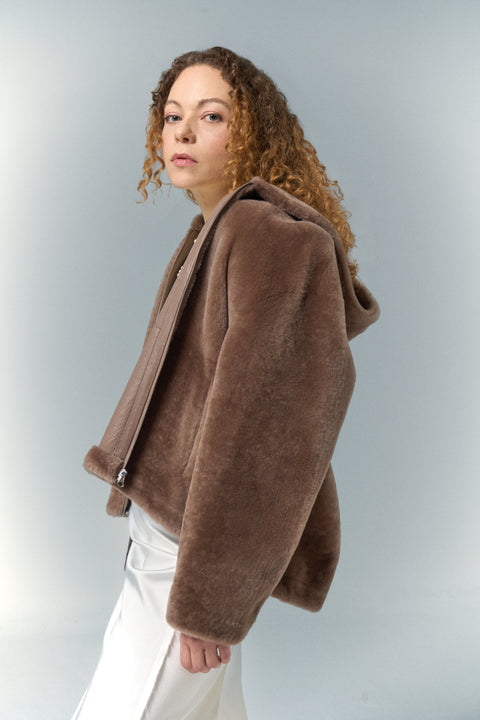 Pica Noir | Andjelic Shearling Hoodie Jacket