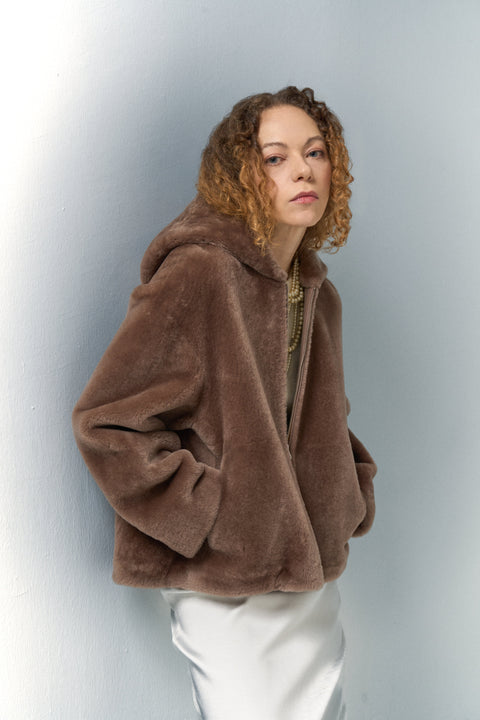 Pica Noir | Andjelic Shearling Hoodie Jacket
