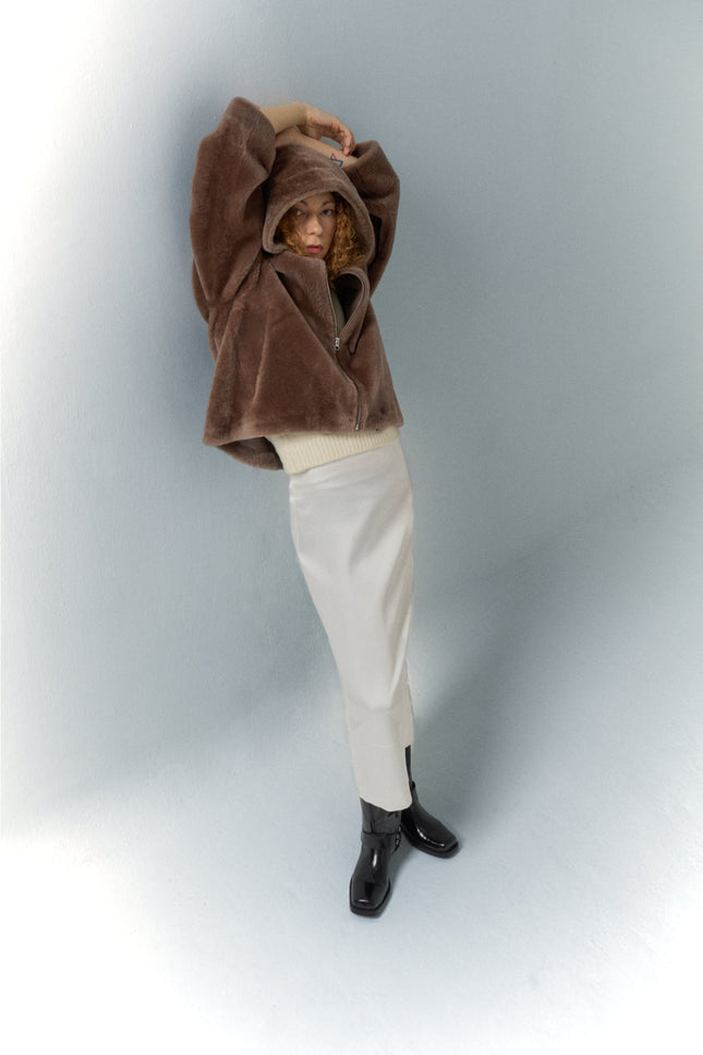 Pica Noir | Andjelic Shearling Hoodie Jacket