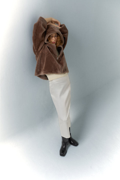 Pica Noir | Andjelic Shearling Hoodie Jacket