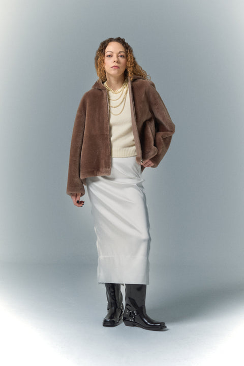 Pica Noir | Andjelic Shearling Hoodie Jacket