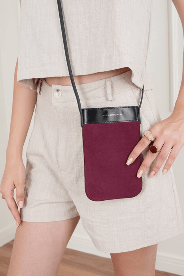 Atelier Galin | Mila Phone Bag - Deep Red
