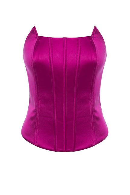 Petra Petrova | Fuchsia Structured Seam Detail Corset Kylie