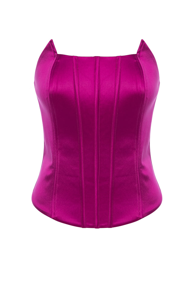 Petra Petrova | Fuchsia Structured Seam Detail Corset Kylie