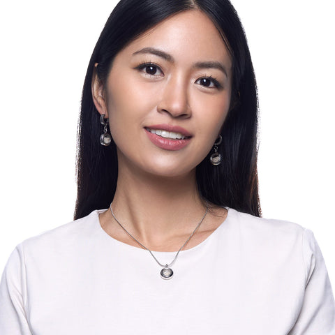 My Little Nature I Kolczyki Dangle Huggie z piaskiem plażowym