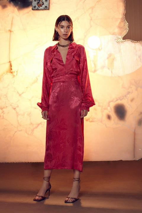 Nazli Ceren | Cassin Jacquard Shirt Dress