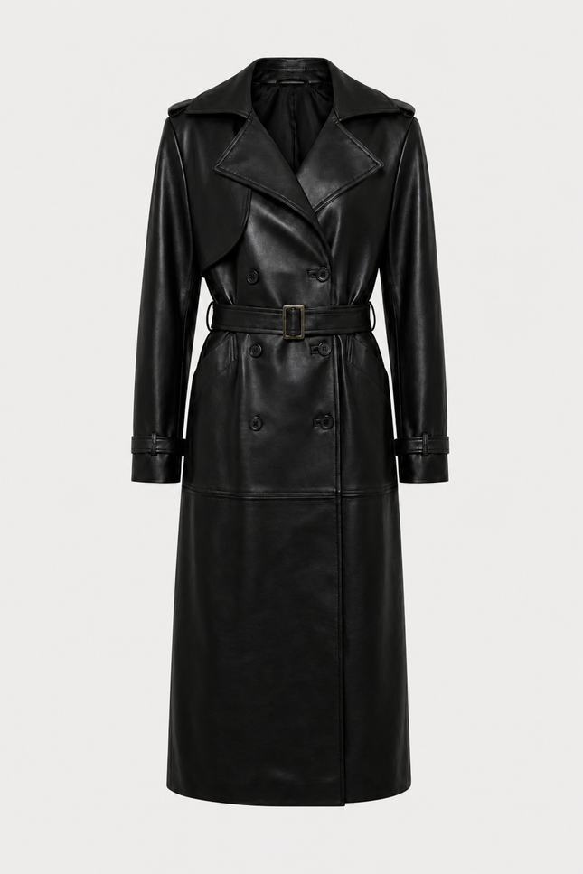 NYC Black Maxi Trench Coat