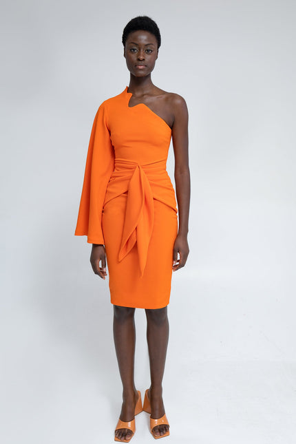 NYX PENCIL DRESS IN ORANGE - ANITABEL
