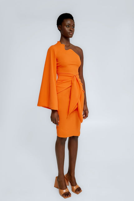 NYX PENCIL DRESS IN ORANGE - ANITABEL