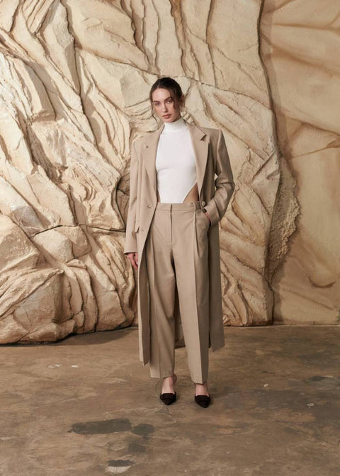 Kolosova | Milky Bodysuit With High Necklines