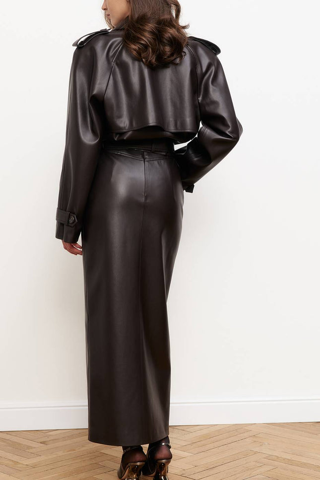 Kolosova | DARK BROWN SHORTED COAT