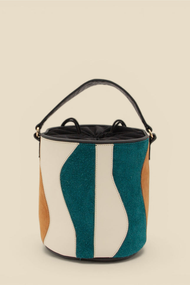 bolso de piel tambour organico esmeralda foto producto central
