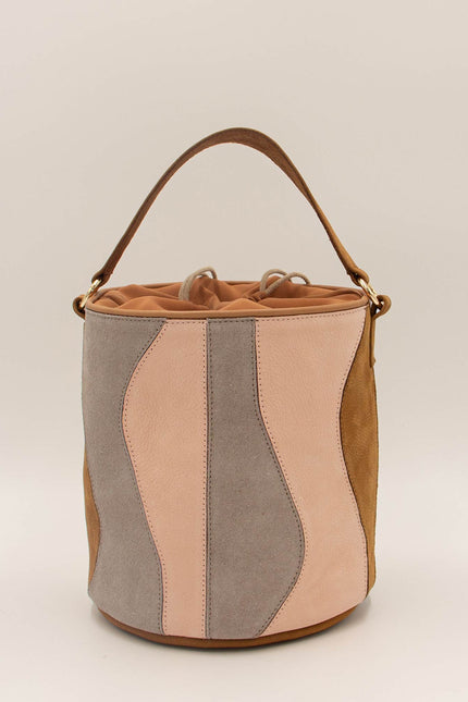 bolso piel nobuck y ante tambour organico sienna