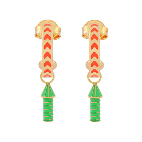 Kolczyki Après Youth I Rocket Enamel Orange