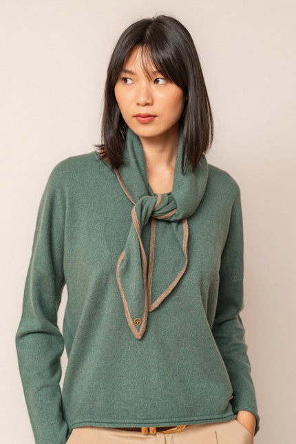 Bel Cashmere | Pañuelo Leonora de cashmere verde