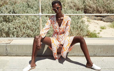 State Of Georgia I PARACHUTE DRESS - Wallpaper Floral OJ