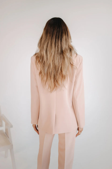 Etanna I Double-breasted Blazer Peach
