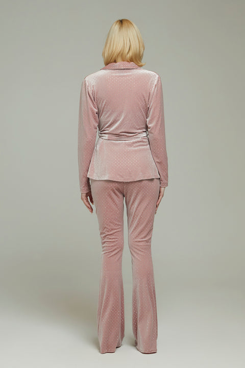 Petra Petrova | Powder Pink Velvet Blazer Angel