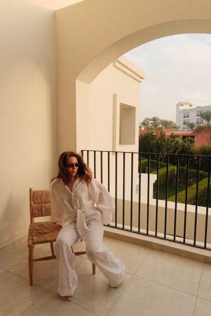 Linen Shirt-Tunic IRIS WHITE
