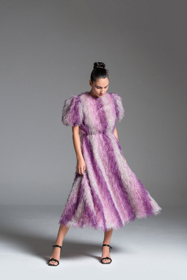 Psychedelic Overdose | Feather Midi Dress
