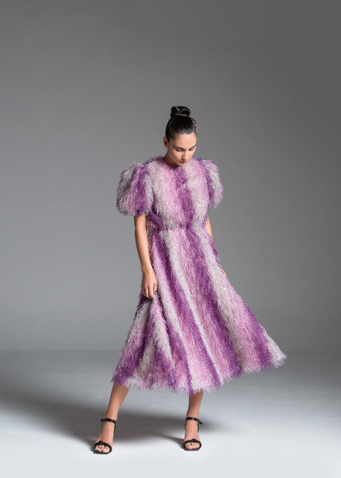 Psychedelic Overdose | Sukienka midi Feather