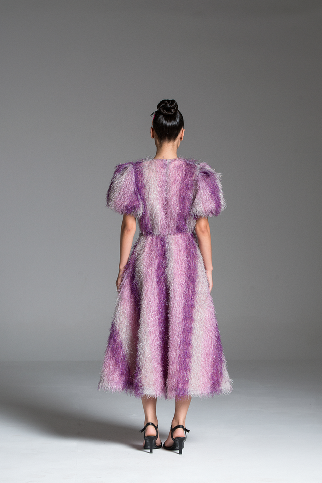 Psychedelic Overdose | Feather Midi Dress