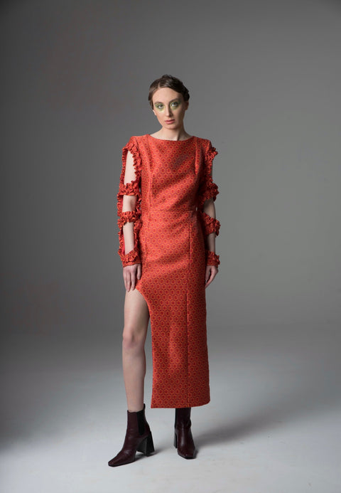 Psychedelic Overdose | Ruffle Maxi Dress
