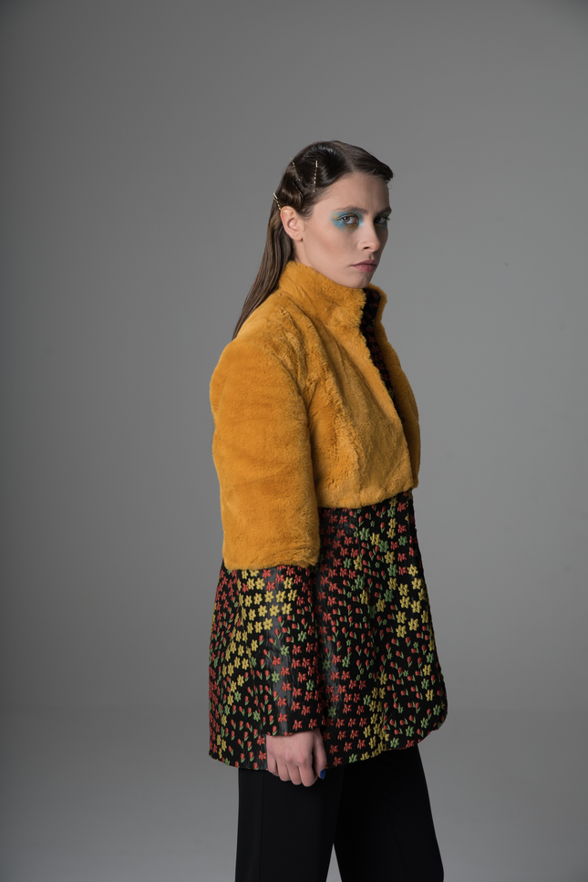 Psychedelic Overdose | Faux Fur Flower Jacket