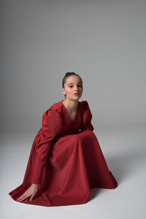 Psychedelic Overdose | Devil Red Midi Dress