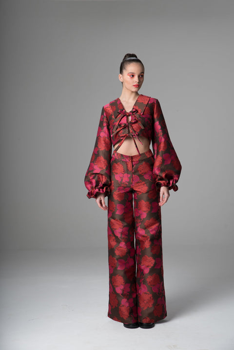 Psychedelic Overdose | Bluzka w kwiaty Bow