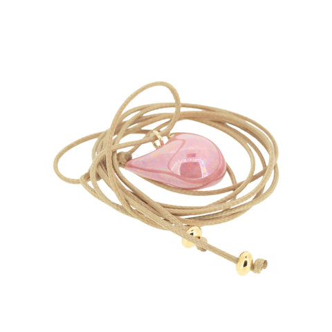 CJ·314 | The Pink Cat Necklace With Golden Ear