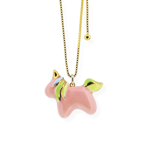 CJ·314 | Unicorn Necklace pink