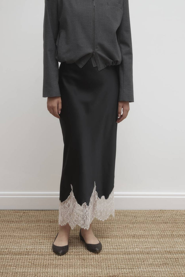 Kolosova | Bias-Cut Skirt With Lace