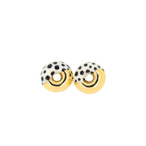 CJ·314 | Donut Studs with Polka Dots