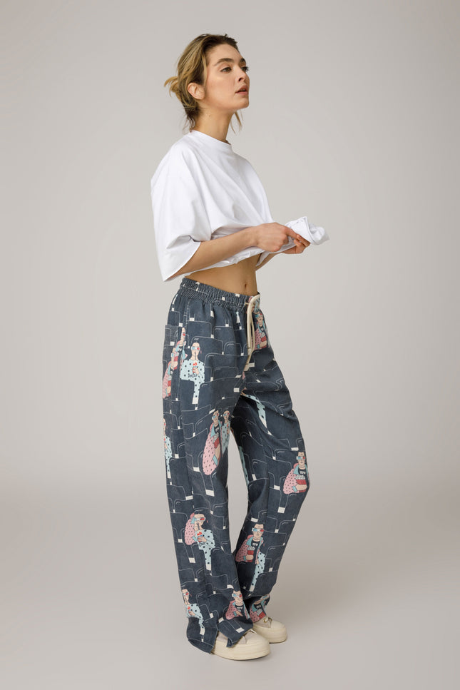 MySimplicated | Pop Cola Mix Straight Trousers