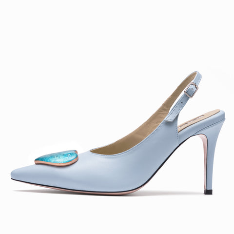 The Mad Shoes | YOKO Slingback Azure Amour