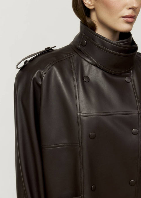 Kolosova | Chocolate Double-Breasted Jacket