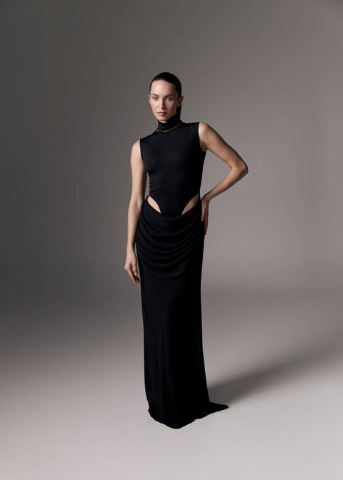 Kolosova | High-Cut Bodysuit Dress