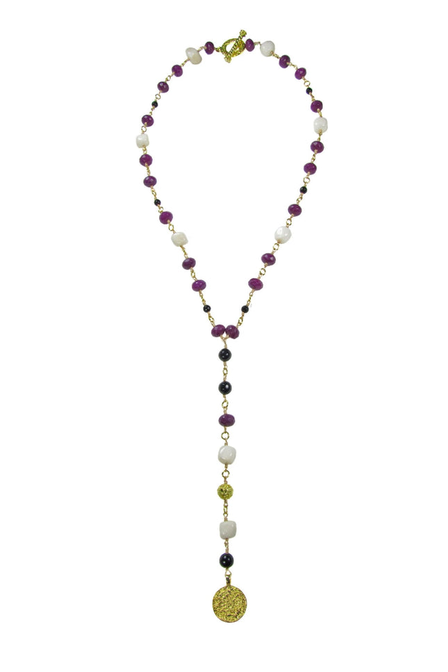 Maria Moyseos | Victoria Gemstone long necklace