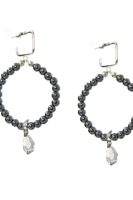 Maria Moyseos | DENA Hematite Hoop Earrings