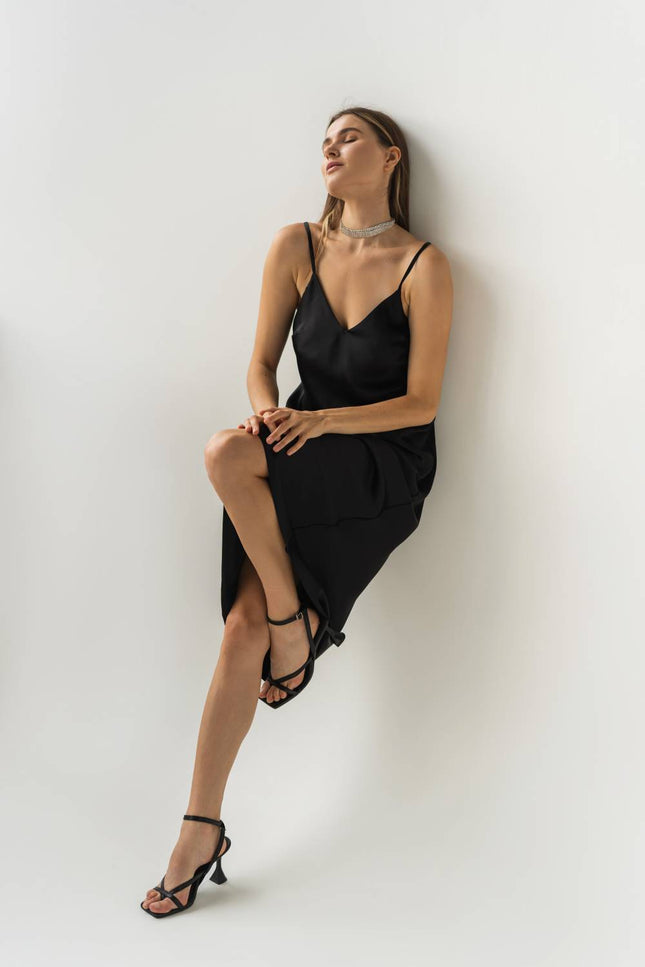 Kolosova | Black slip dress
