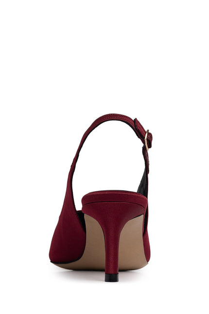 Sottovoce Pantofi Slingback din Satin Bordeaux