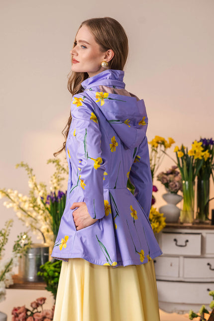 Lilac Joy short A-line lilac jacket for cool summer mornings
