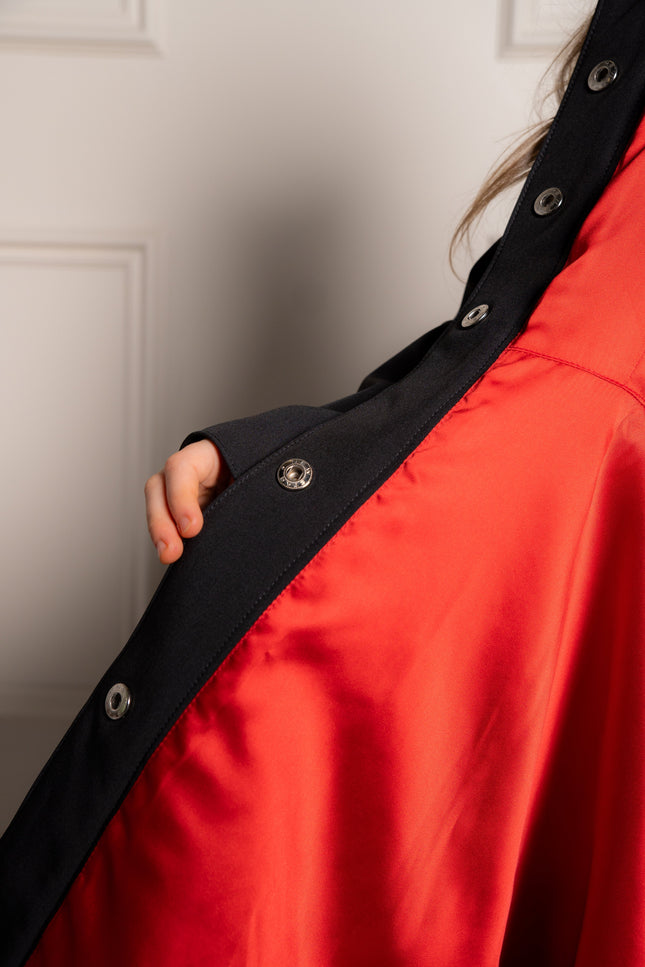 bright red inner satin lining