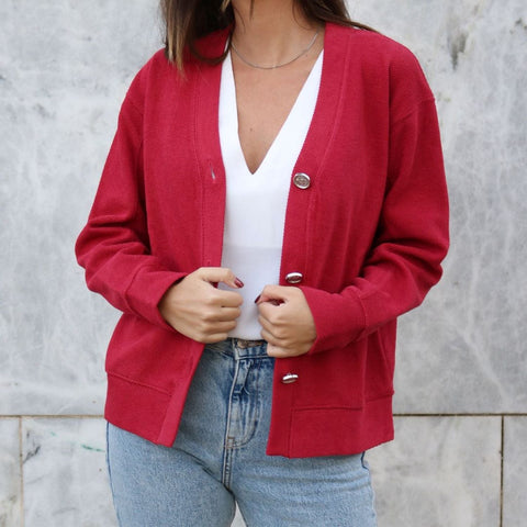 Mimhí Maison | Cardigan Rosie red