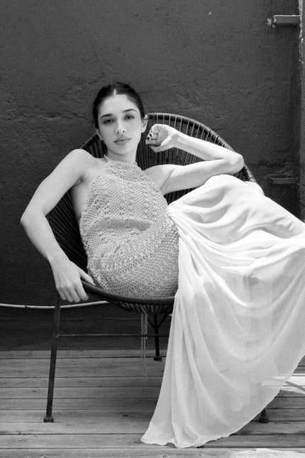Relax baby be cool | Open Back Crochet Maxi dress green
