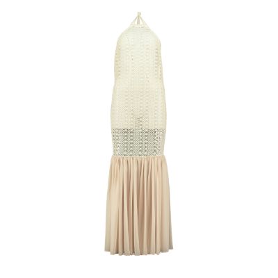 Relax baby be cool | Crochet Maxi dress sand