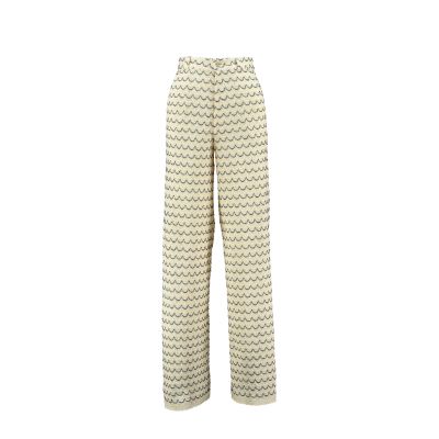 Relax baby be cool | Wide Leg Trousers with marine waves